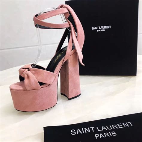 ysl pink sandals|YSL platform sandals.